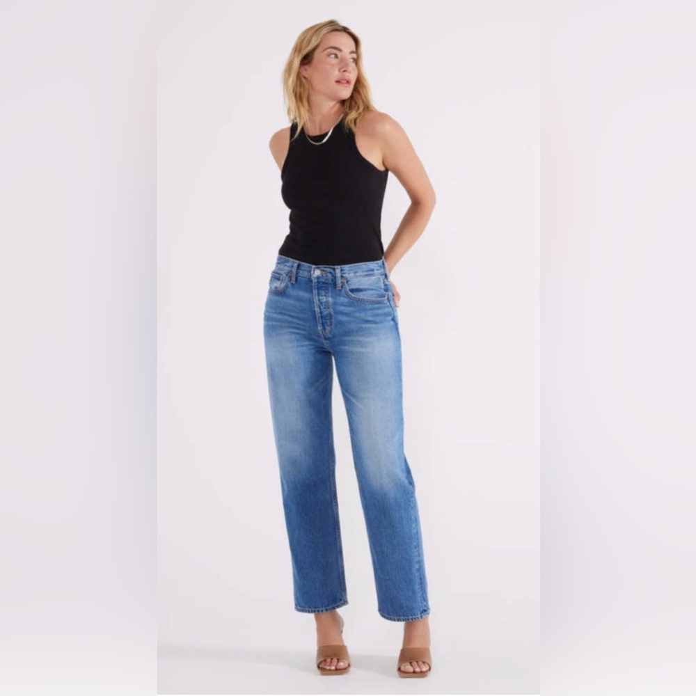 ETICA Tyler Vintage Straight Jeans Sz 24 Cotton Sustainable Luxury Button Fly
